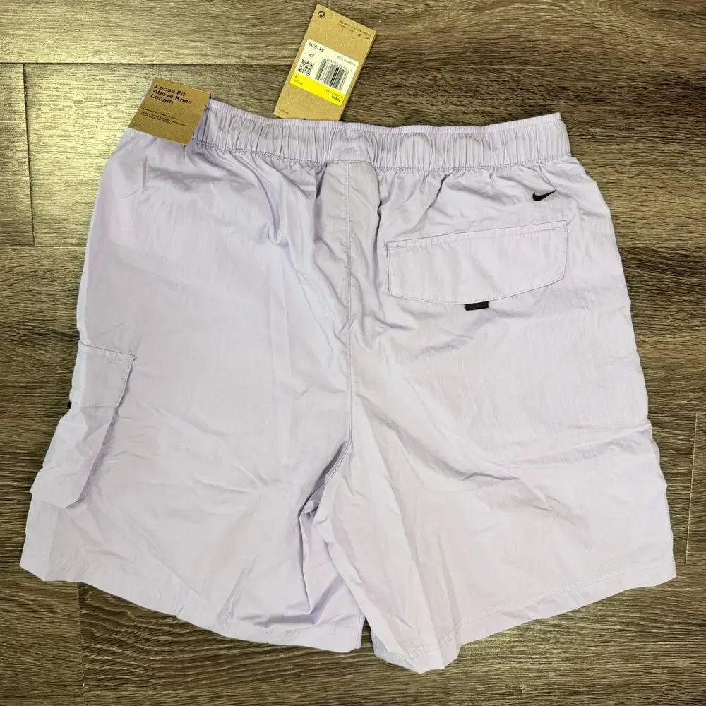 Nike Tech Woven Cargo Shorts Purple Men's Size Small HJ0677-515 NEW w Tags